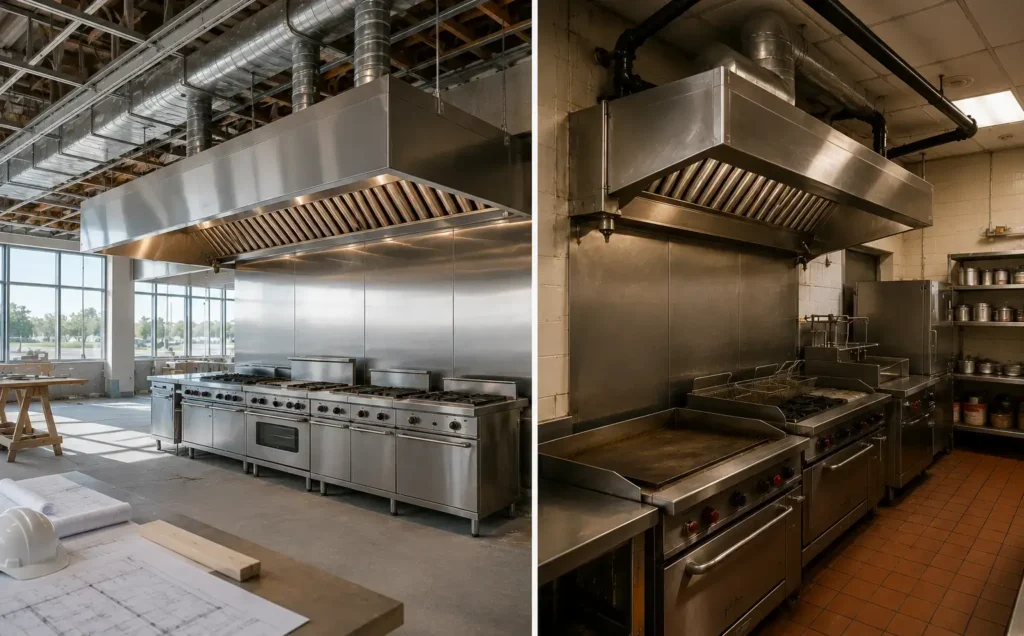 New Construction vs. Retrofit Hood Installation