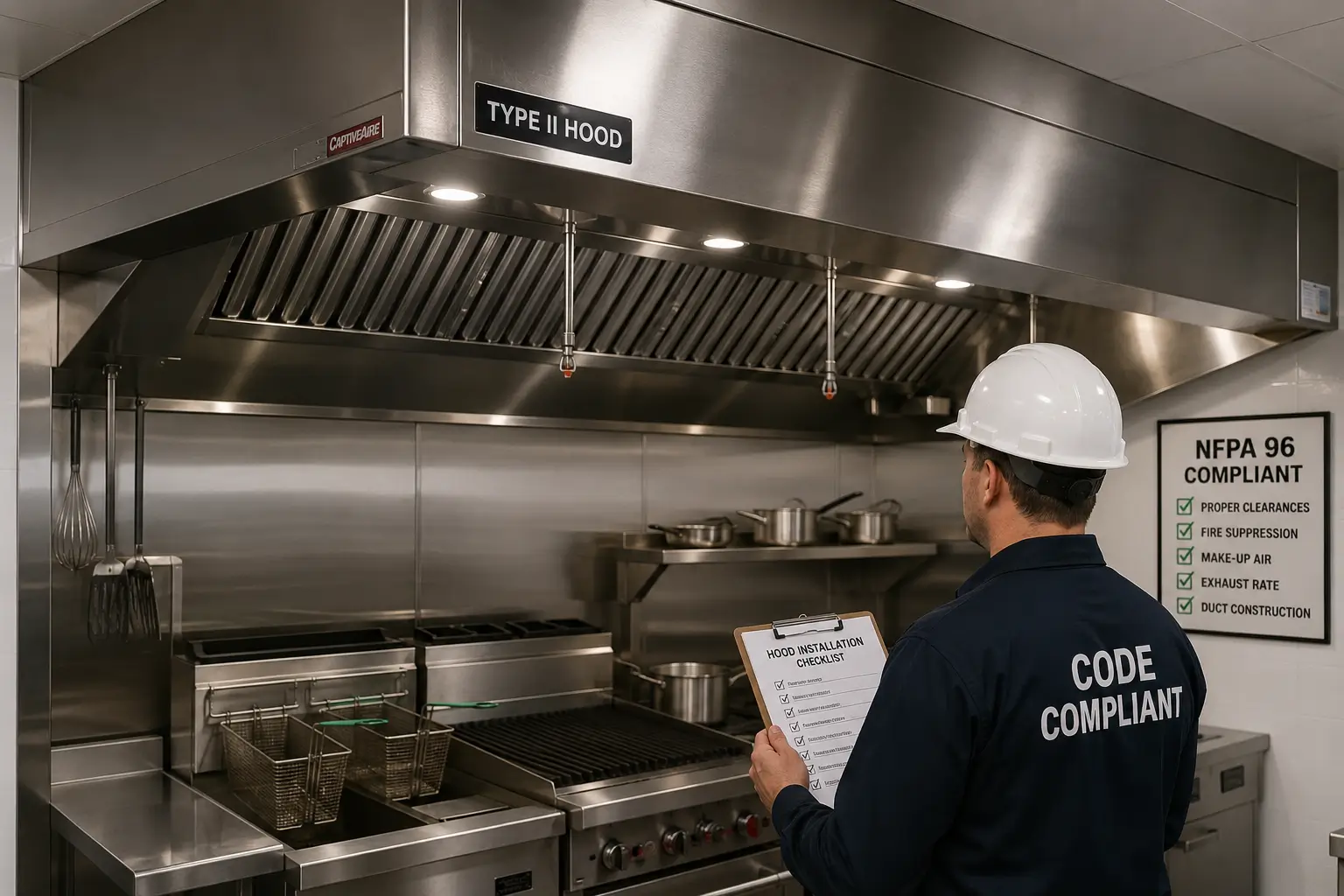 Commercial Type II Hood Installation That Passes Code