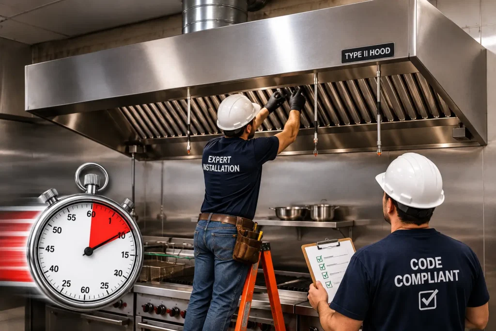 How Long Does Commercial Type II Hood Installation Take
