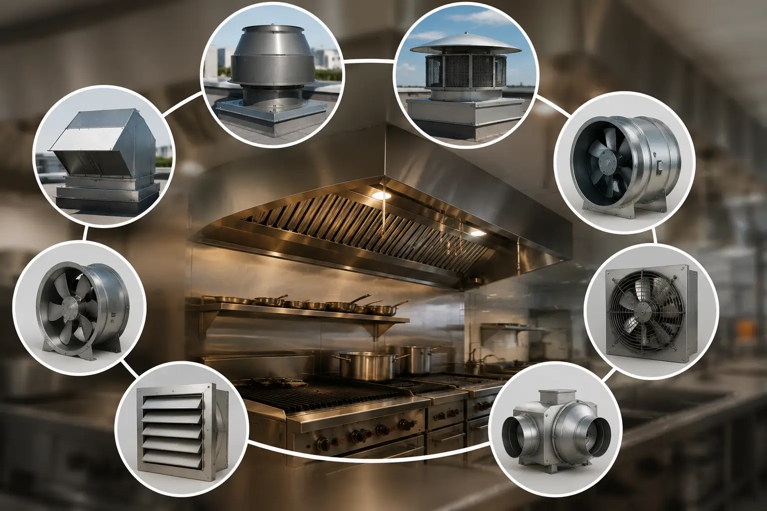 Types of Commercial Exhaust Fans for Restaurants & Kitchens