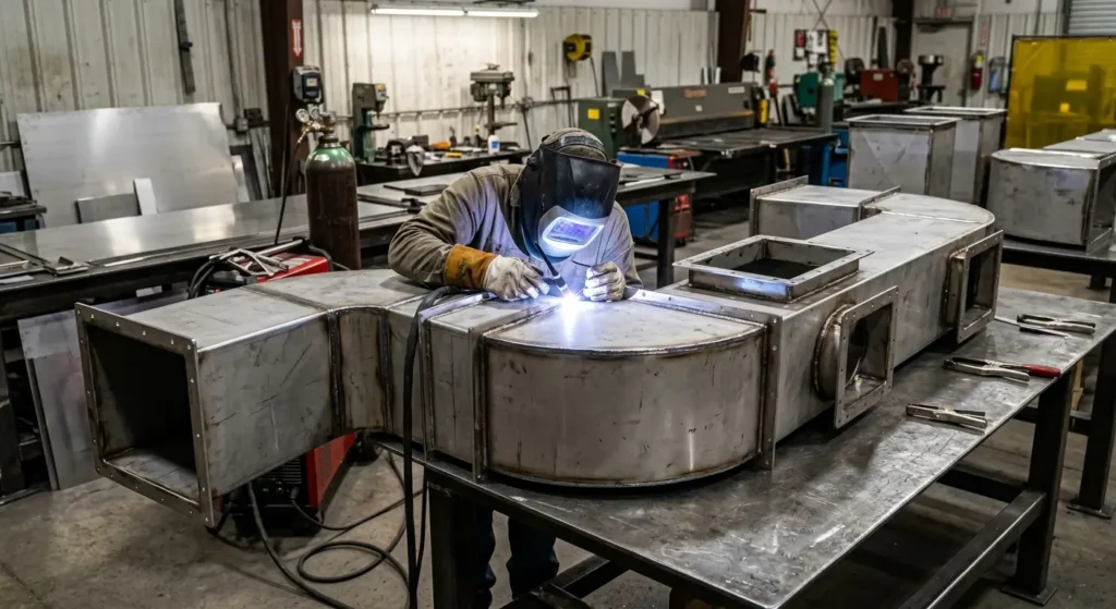 What Is Welded Grease Duct Fabrication for Kitchens